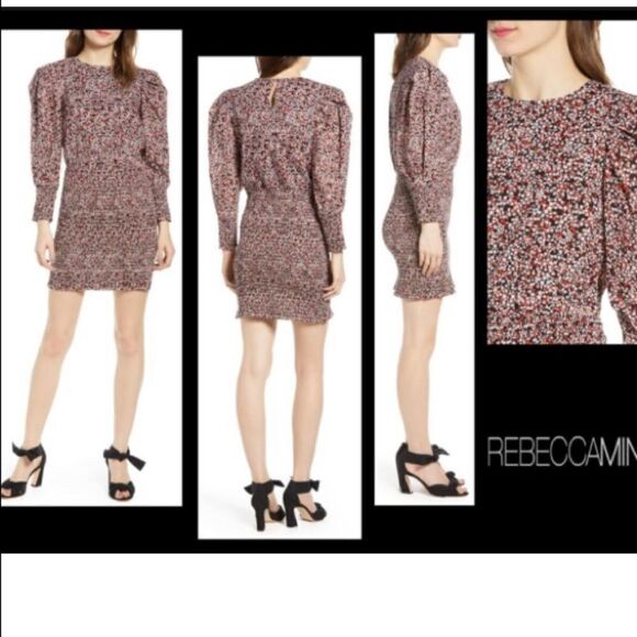 TABBY Floral Smocked Puffed Long Sleeve Dress - Picture 5 of 14